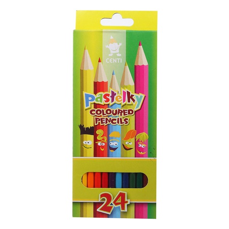 изображение Набор цветных карандашей для детского творчества, серия centi, 24 цветов в картонной коробке, koh-i-noor