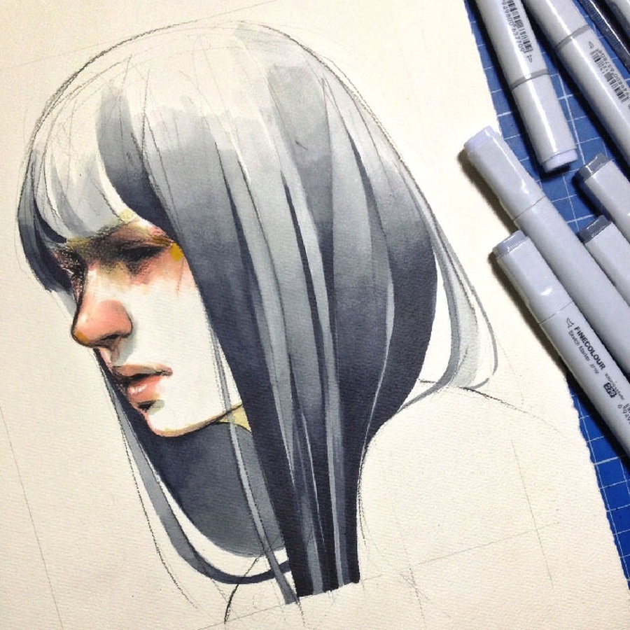 фото Маркер спиртовой copic, два пера, цвет y13