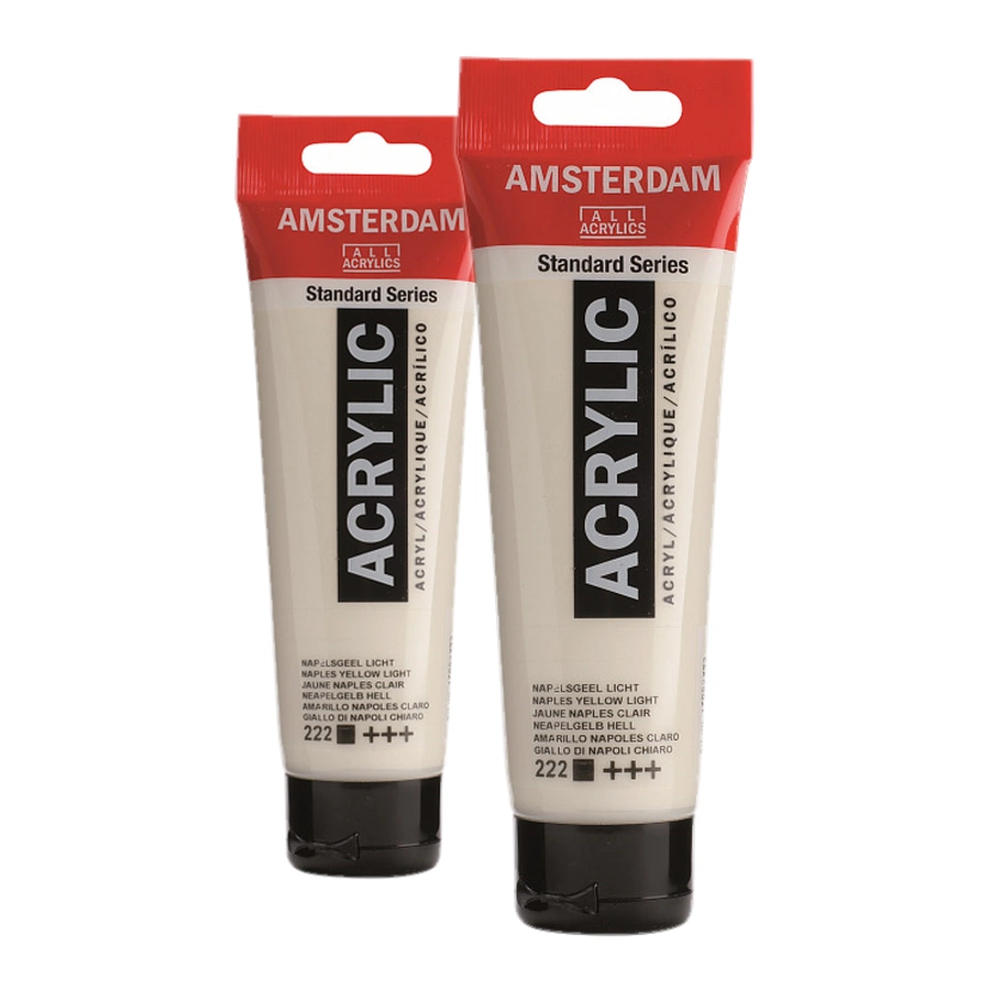 фото Краска акриловая amsterdam, туба 120 мл, № 222 жёлтый неаполитанский светлый