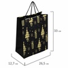 изображение Пакет подарочный новогодний 26,5x12,7x33 "black&gold" чёрный