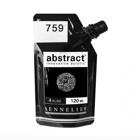 фотография Краска акриловая sennelier abstract, дой-пак 120 мл, марс чёрный