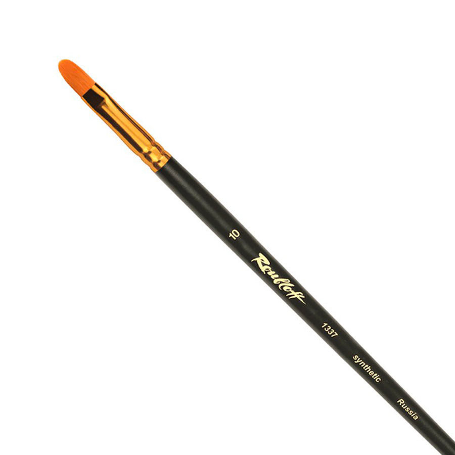 изображение Кисть синтетика roubloff № 10 овальная, длинная ручка, 1337