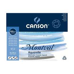 картинка Блок для акварели canson montval 300г/м2, 19x24см, 12 листов