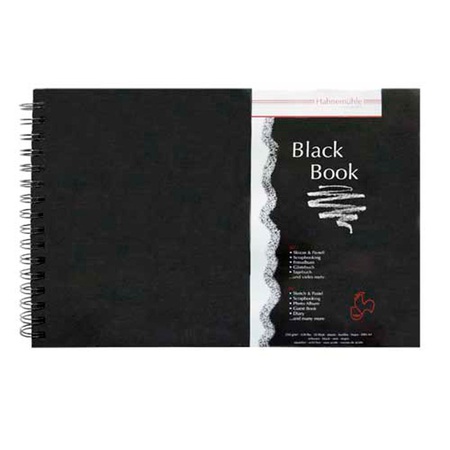 фото Альбом на спирали hahnemuhle black book, 250 г/м², 23,5х23,5 см, 30 листов, черная бумага