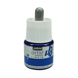 фотография Чернила акриловые pebeo artist acrylics liquid ink 45 мл № 58 циан