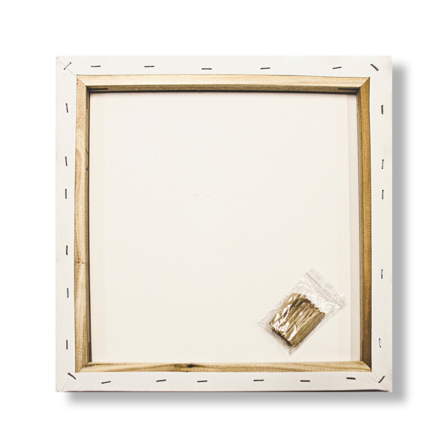картинка Холст на подрамнике 70х70 см, арт-квартал classic, хлопок белёный, акриловый грунт, 380 г/м2