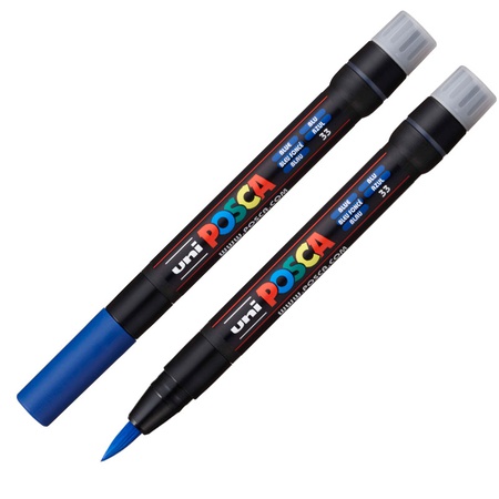 фотография Маркер posca pcf-350, синий, кисть