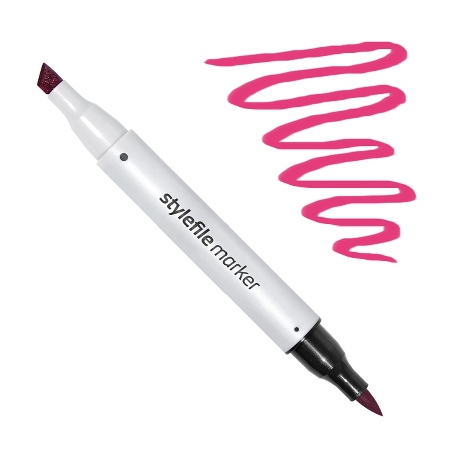 фото Маркер спиртовой stylefile brush, два пера, 366 красная роза