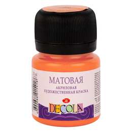 картинка Краска акриловая decola матовая 20 мл, коралловая