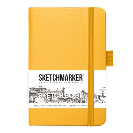 изображение Блокнот для зарисовок sketchmarker  9*14 см 80л  оранжевый