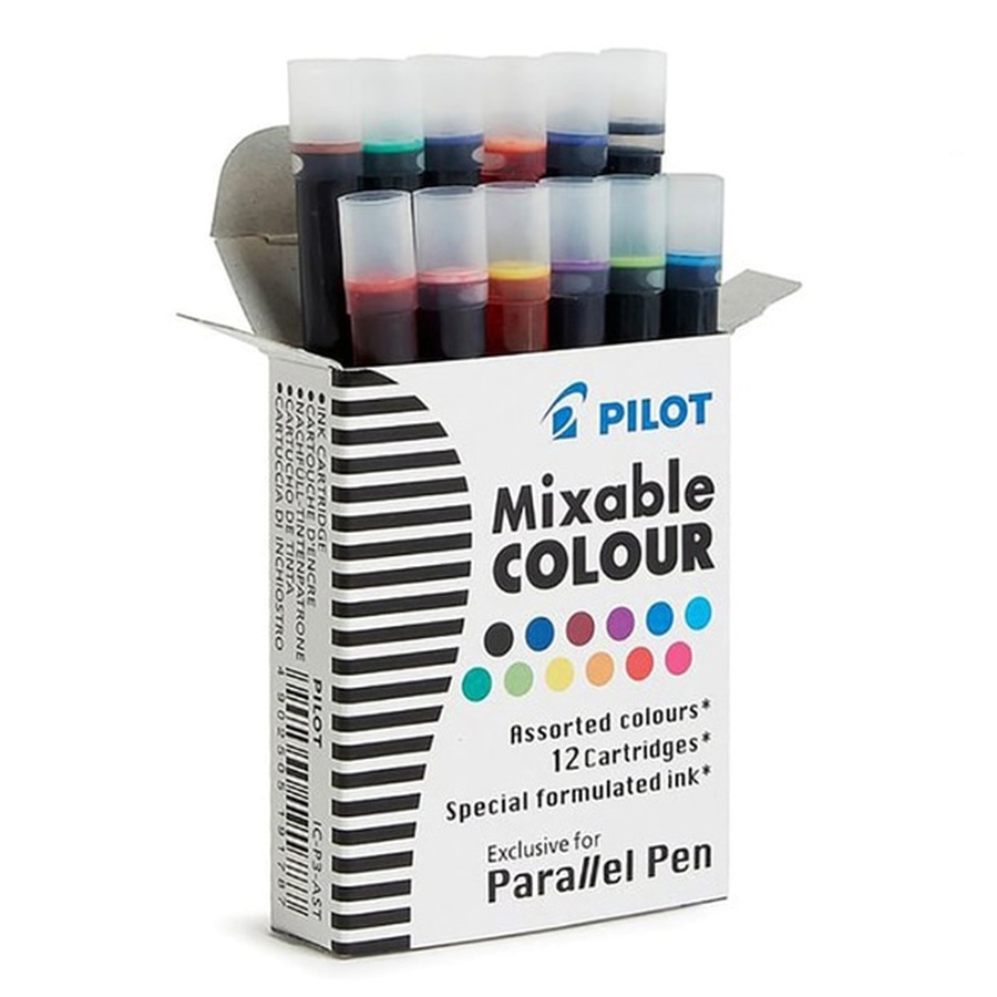 картинка Картриджи для ручек pilot parallel pen, 12 цветов