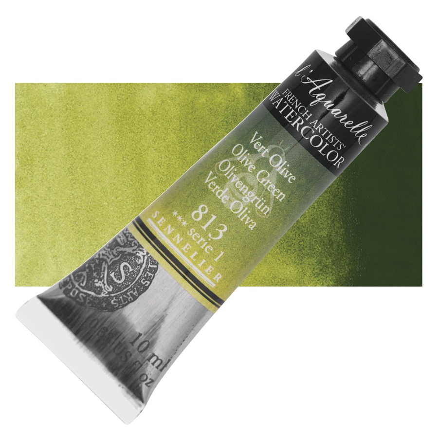 картинка Краска акварельная sennelier artist туба 10 мл, зелёный оливковый 813