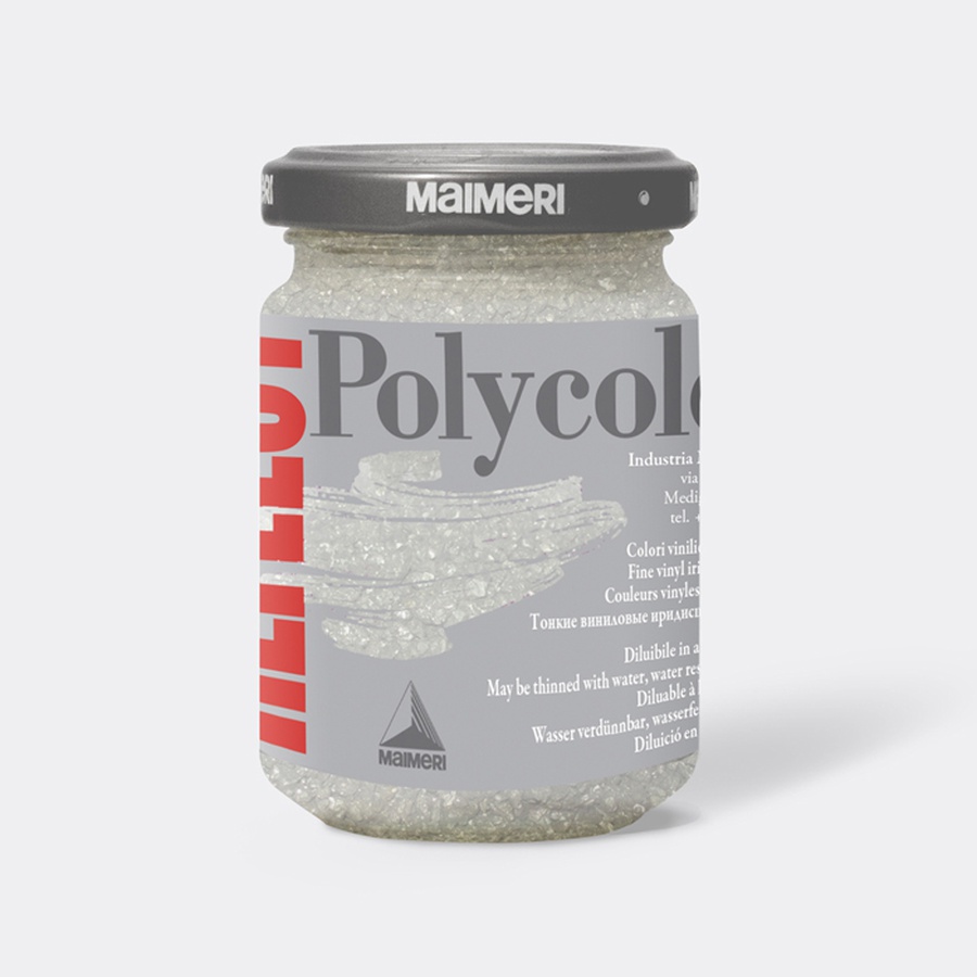 фотография Краска акриловая maimeri polycolor reflect, банка 140 мл, белый отражающий