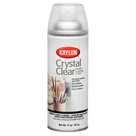 Защитный лак аэрозоль Crystal Clear Acrylic, бесцветный глянцевый, 311 г, Krylon