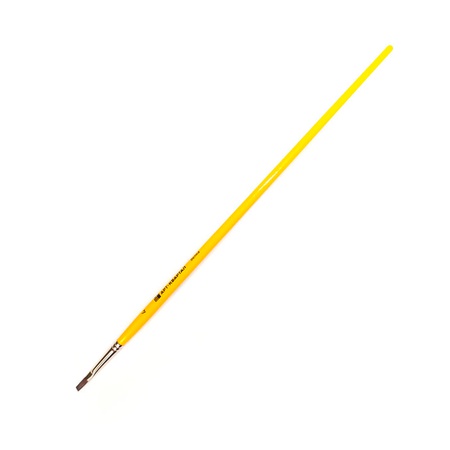 фотография Кисть белка арт-квартал №4 плоская, длинная ручка
