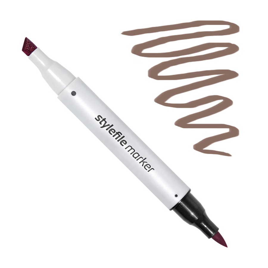 фото Маркер спиртовой stylefile brush, два пера, 804 шоколадный