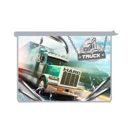 фото Папка для труда а4 2 отдела, молния, hard truck, пластик