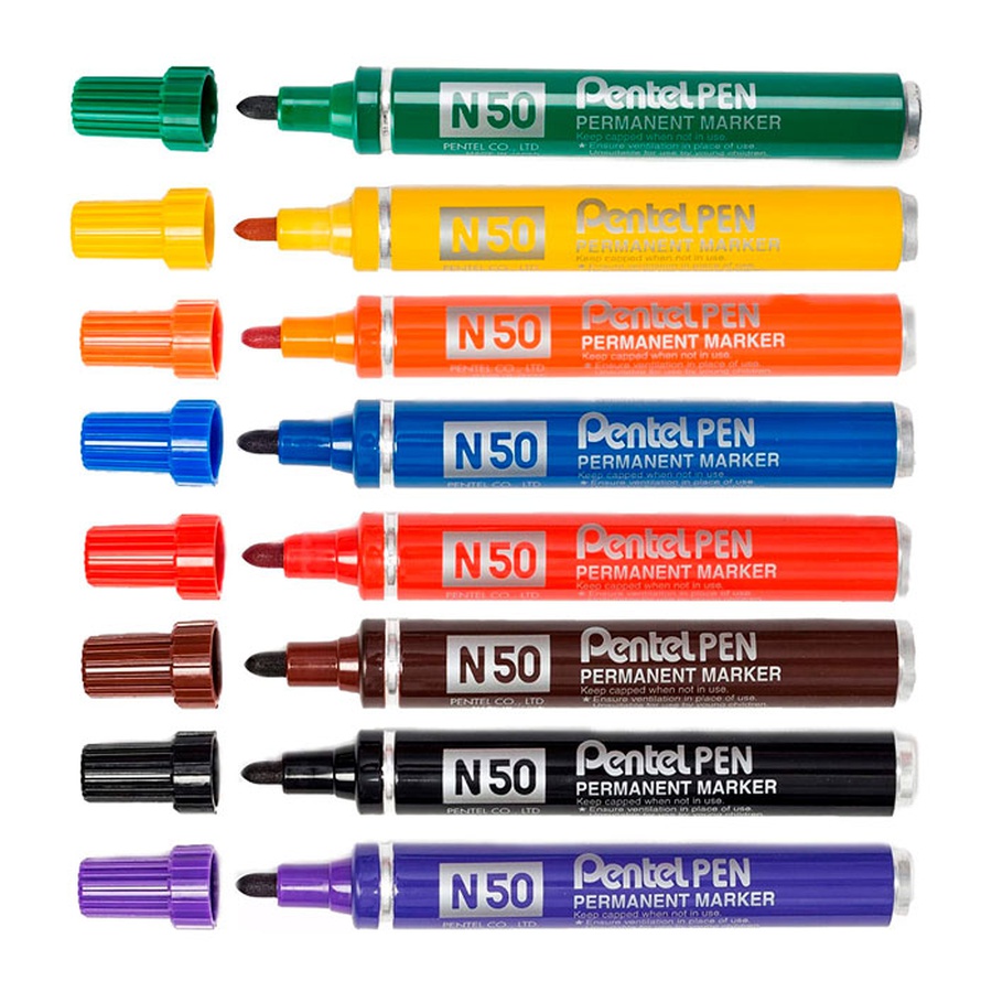 фото Маркер перманентный pentel pen,  коричневый, 4.3 мм