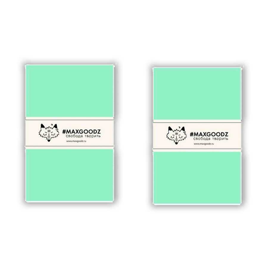 фотография Скетчбук maxgoodz pocket мятный, a6, 32л, 100г/м2, переплет на нитке