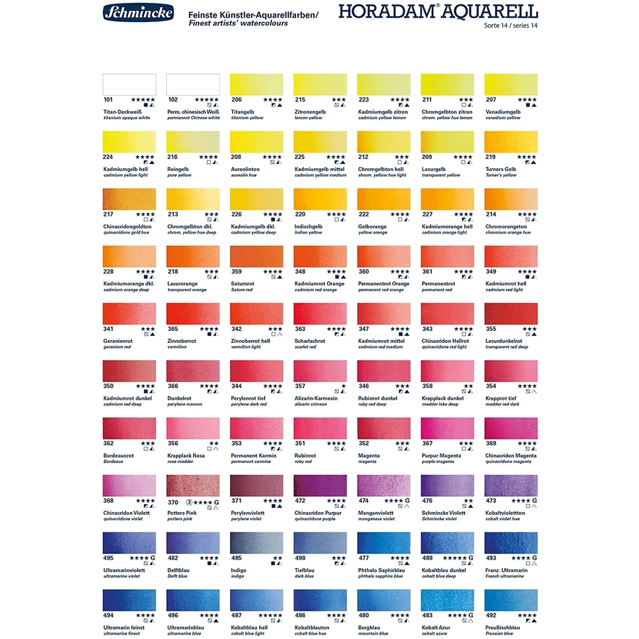изображение Набор акварельных красок schmincke horadam 48 цветов, металлическая упаковка