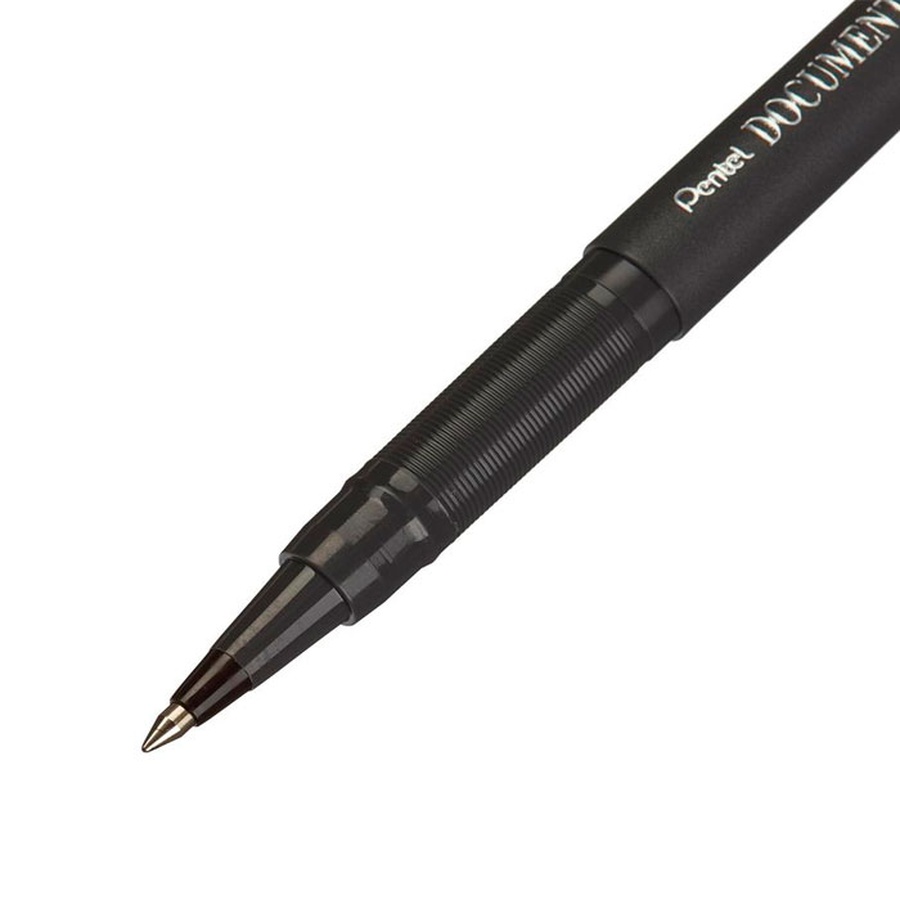 фотография Роллер pentel document pen одноразовый, чёрные чернила, 0,5 мм
