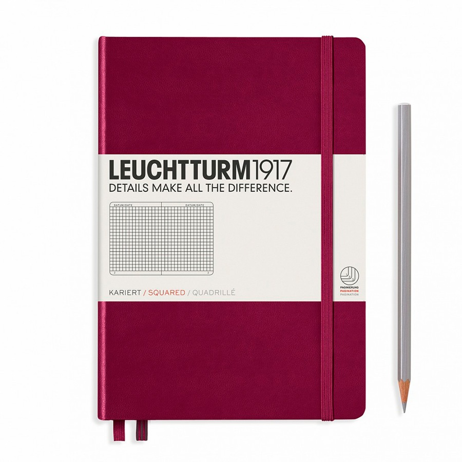 фотография Книга для записей medium a5 на 249 страниц в клетку, port red. leuchtturm1917