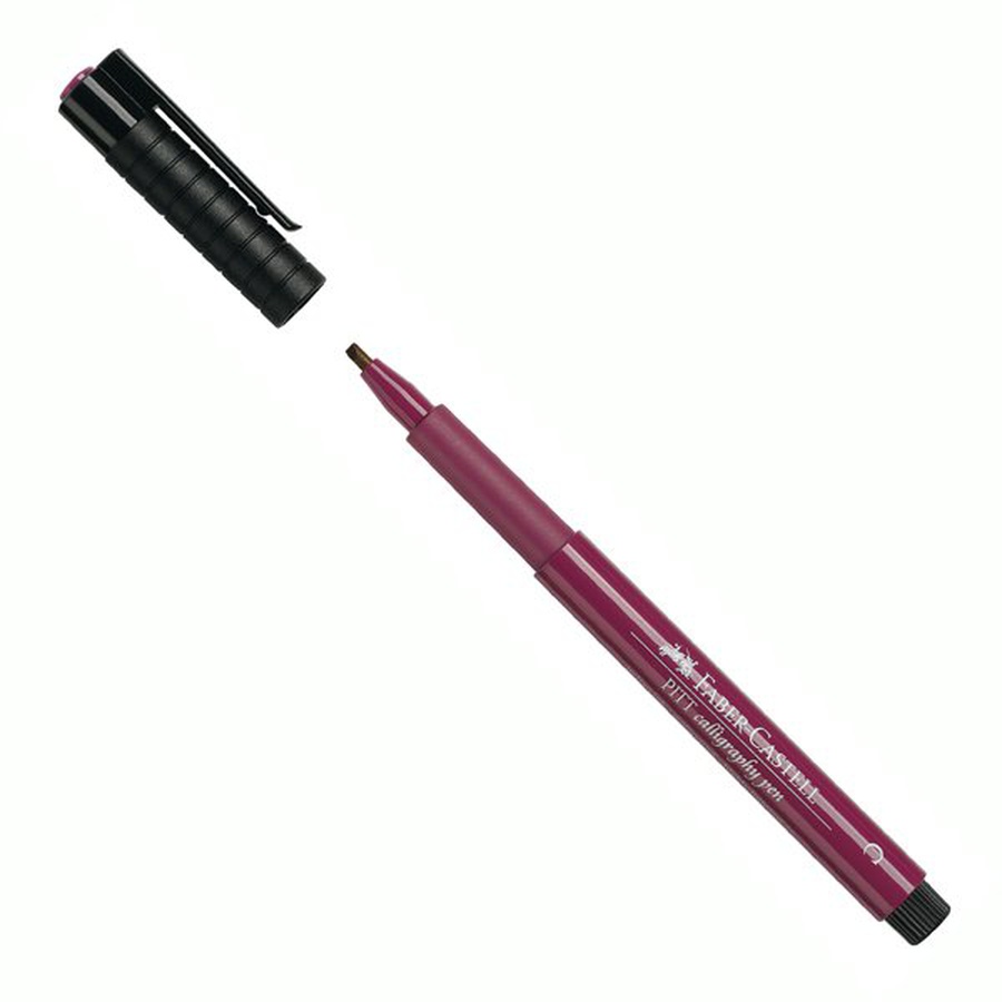 картинка Ручка капиллярная faber-castell pitt artist pen calligraphy пурпурный