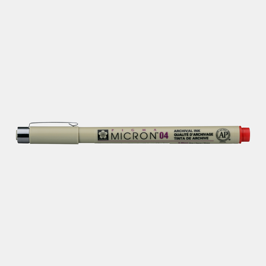картинка Линер sakura pigma micron, толщина 0,4 мм, красный 19