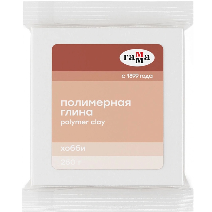 фотография Полимерная глина гамма "хобби", 250г, белый