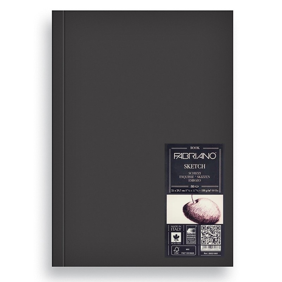 картинка Блокнот д/зарис-к fabriano sketchbook 110г,а4,м/з,порт-т