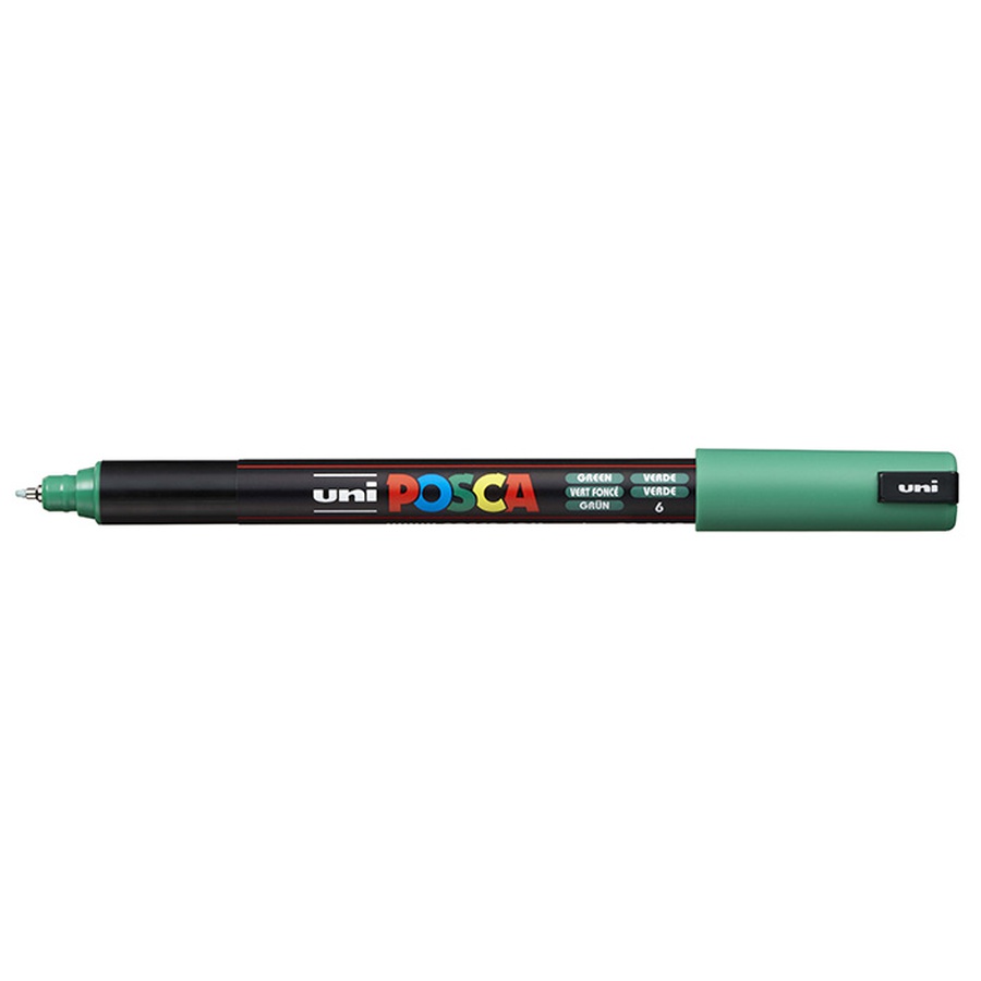 изображение Маркер posca pc-1mr, зелёный, 0.7 мм, игольчатый наконечник