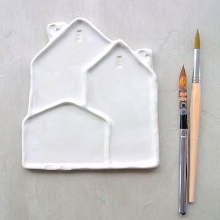 изображение Палитра художественная керамическая домики