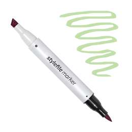 картинка Маркер спиртовой stylefile brush, два пера, 670 зелёный бледный