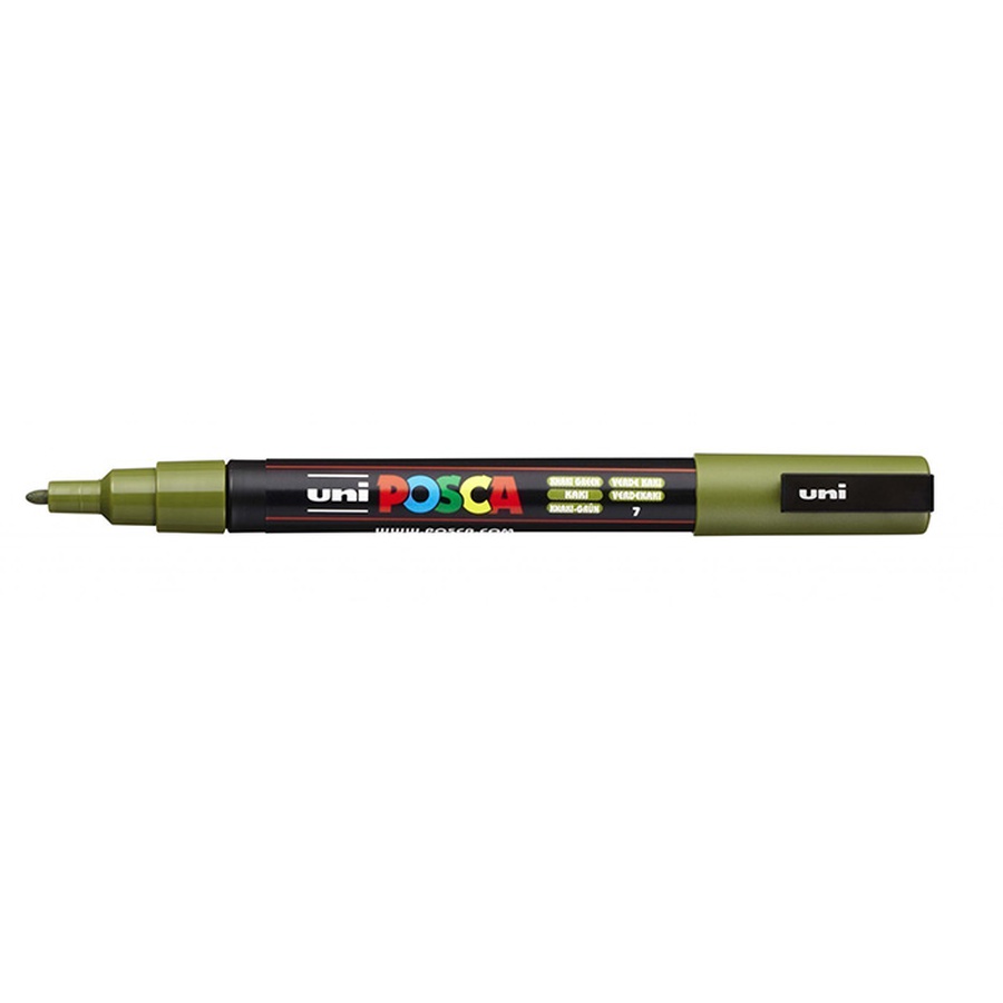 картинка Маркер posca pc-3m, хаки, 0.9 - 1.3 мм, пулевидный наконечник