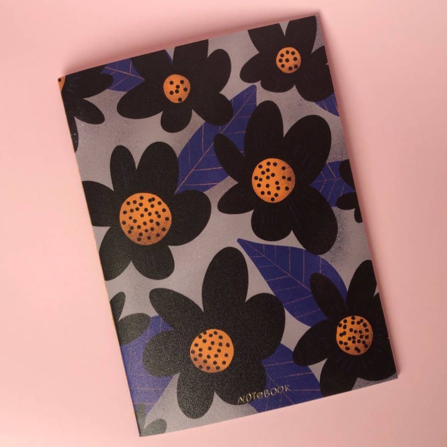 изображение Тетрадь а6 "black flowers" (нелин)