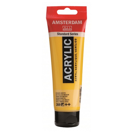 изображение Краска акриловая amsterdam, туба 120 мл, № 269 жёлтый средний азо