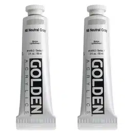 фото Краска акриловая golden heavy body, туба 59 мл, № 1448 нейтральный серый n8