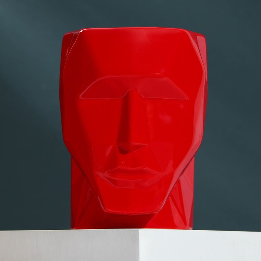 картинка Кружка «голова», красная, 500 мл