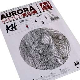 картинка Альбом-склейка для скетчей aurora smooth&matt 160гр/м, целлюлоза 100%, а4, 20л