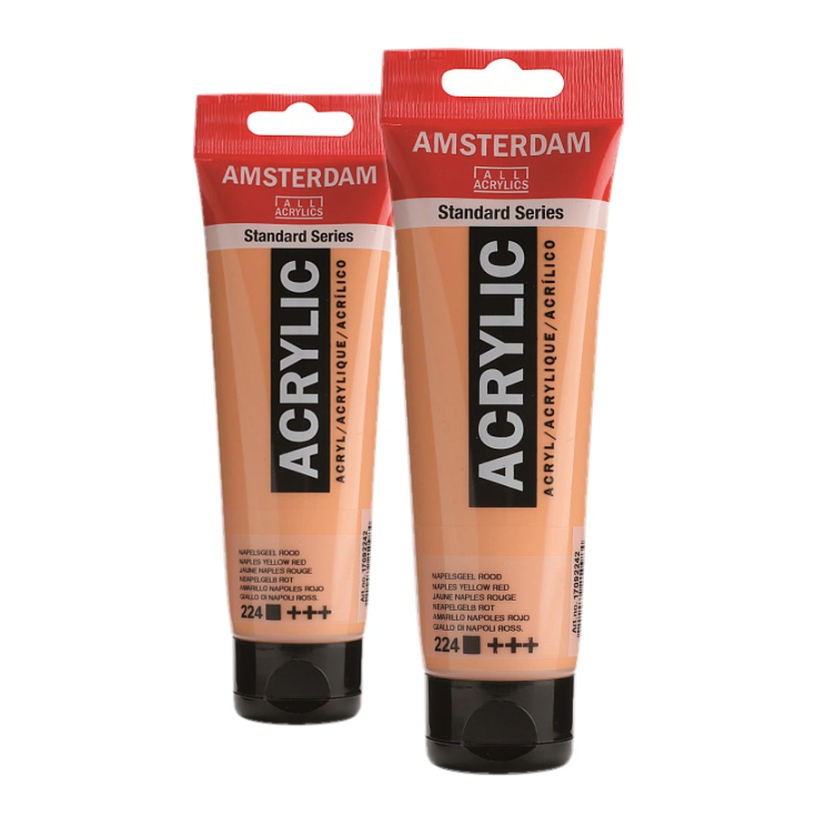 картинка Краска акриловая amsterdam, туба 120 мл, № 224 жёлто-красный неаполитанский