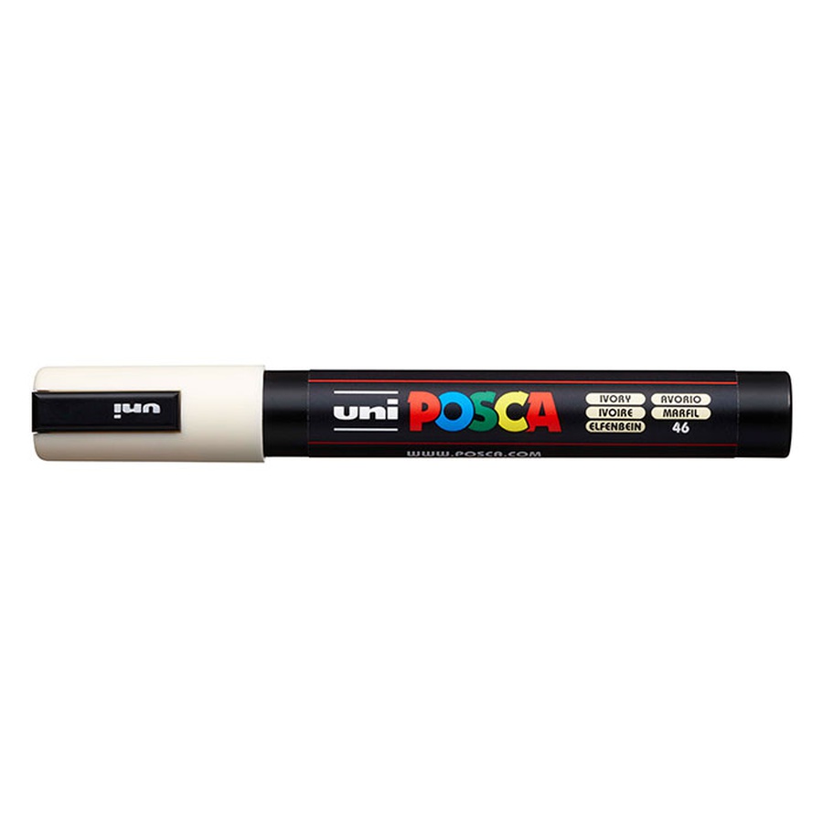 картинка Маркер posca pc-5m, слоновая кость, 1.8 - 2.5 мм, пулевидный наконечник