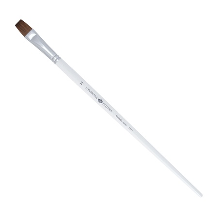Кисть колонок для акварели Невская Палитра 14 плоская длинная ручка