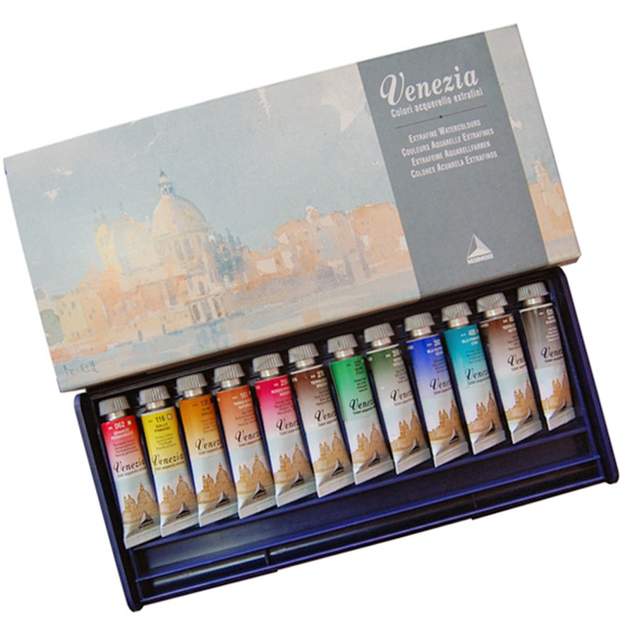 изображение Набор акварельных красок в тубах maimeri венеция, 12 цветов по 15 мл