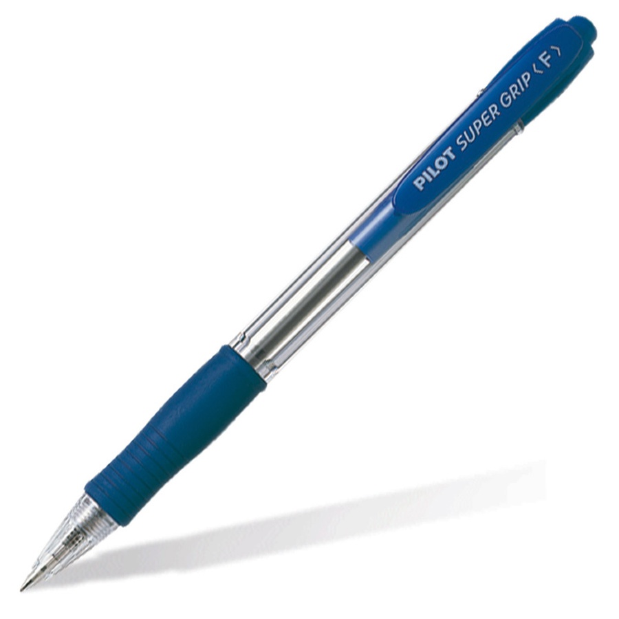 фото Ручка шариковая автоматическая pilot super grip, 0,7 мм , синий