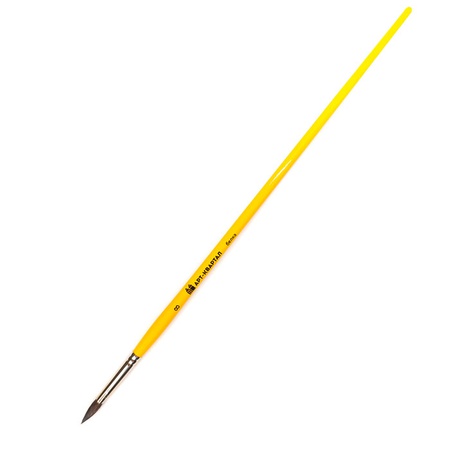 изображение Кисть белка арт-квартал №8 круглая, длинная ручка
