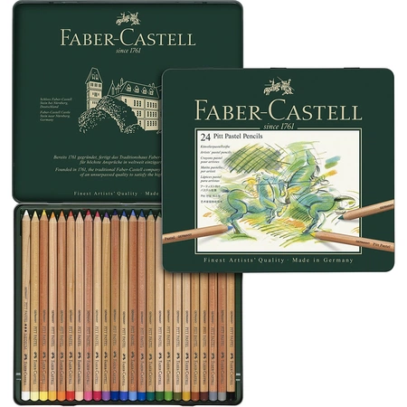 Набор пастельных карандашей немецкой фирмы Faber Castell. 24 цвета в металлической упаковке. Пастельные карандаши используются художниками не только …