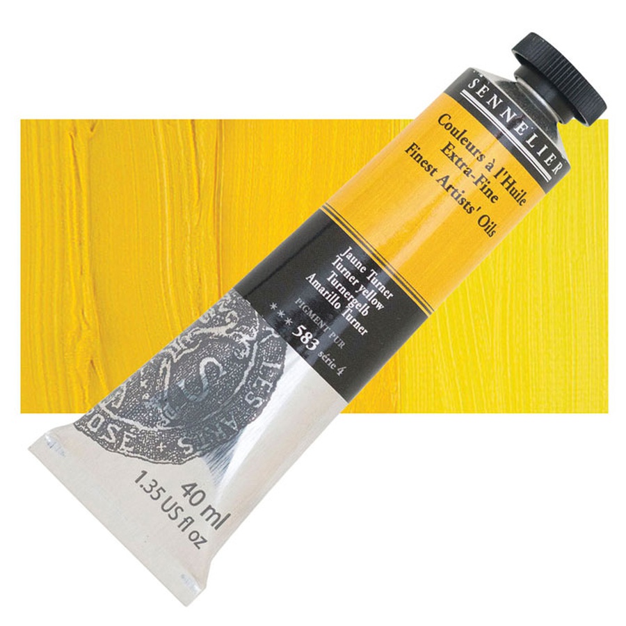 фото Краска масляная sennelier artists, туба 40 мл, 583 жёлтая тернера