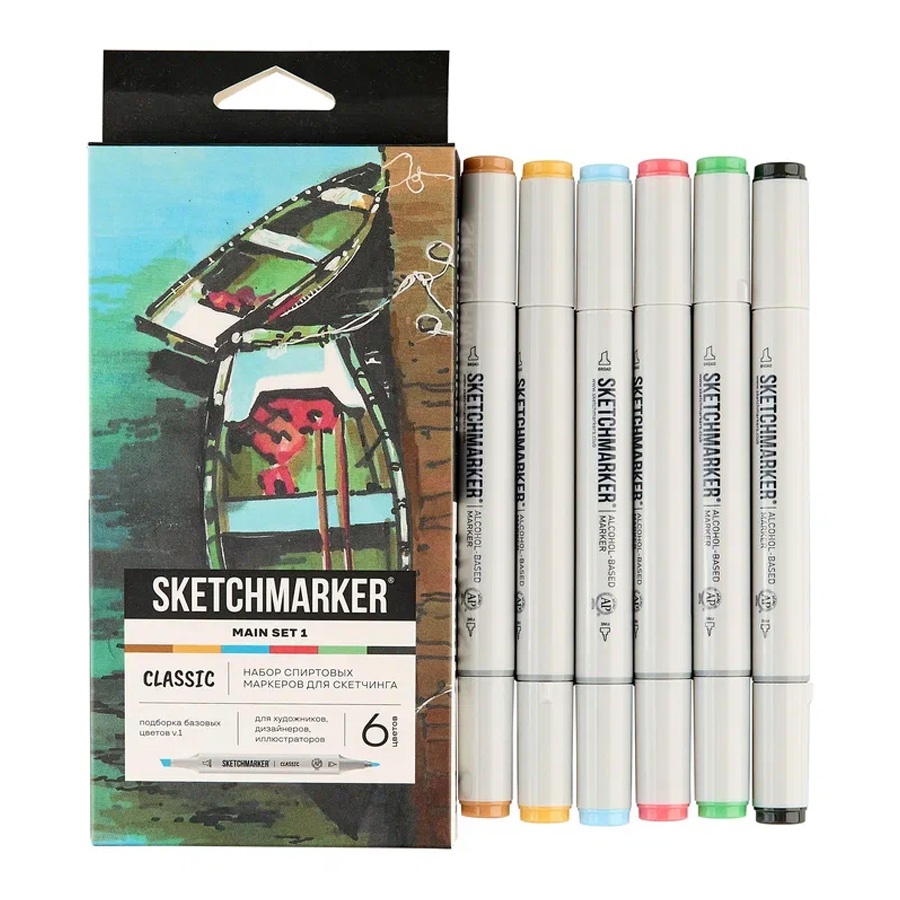 фото Набор маркеров sketchmarker classic main set v.16цв