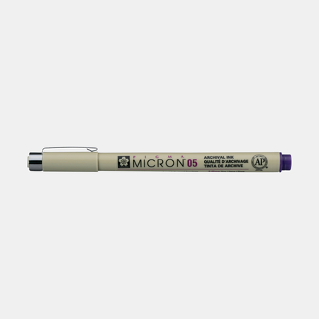фото Линер sakura pigma micron, толщина 0,2 мм, фиолетовый 24
