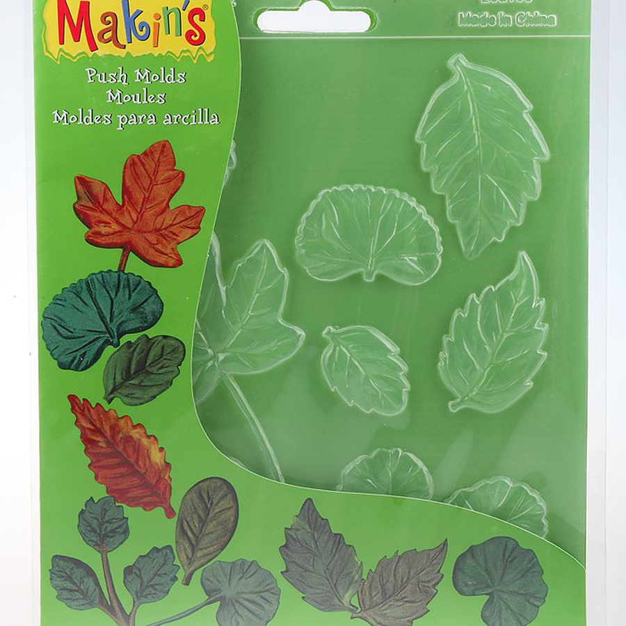 фотография Формочки для слепков для полимерной глины листья makins